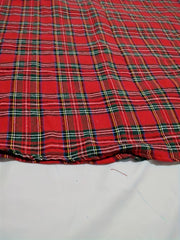  Plaid Print High Rise Swing Maxi Skirt