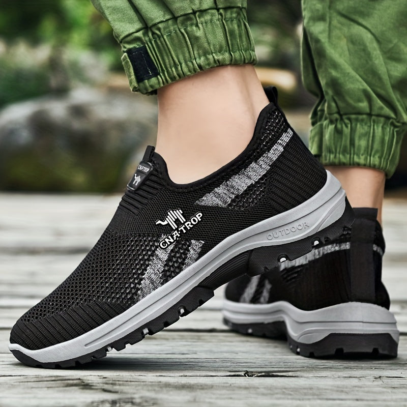 Men's Slip-On Walking Shoes Breathable Mesh Comfortable Sneakers