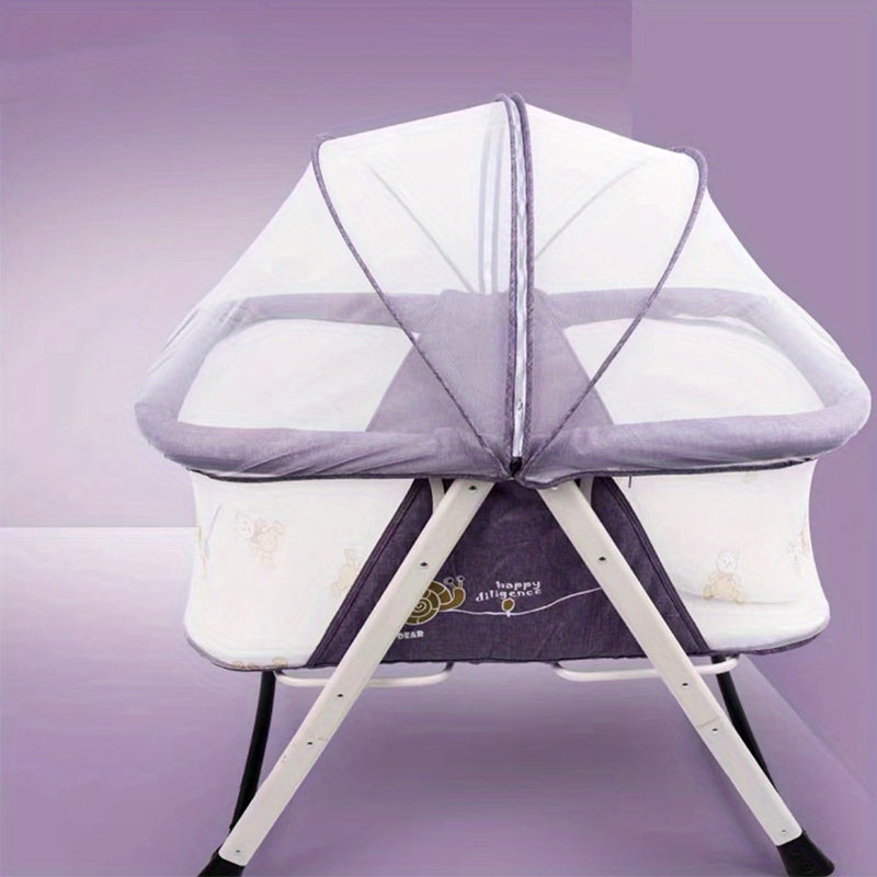 Portable Multifunctional Crib with Wheels for Newborns