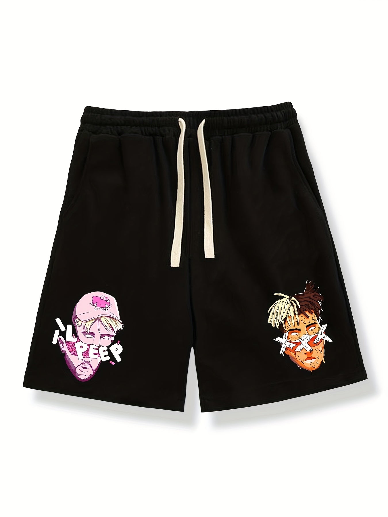 Men's Solid Color Comfy Shorts with Elastic Waist