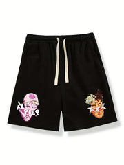 Men's Solid Color Comfy Shorts with Elastic Waist