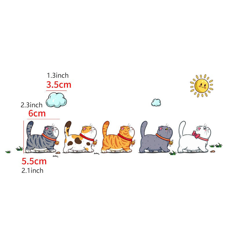 Cartoon Cat Stickers - Cars Motorcycles Water Bottles & More