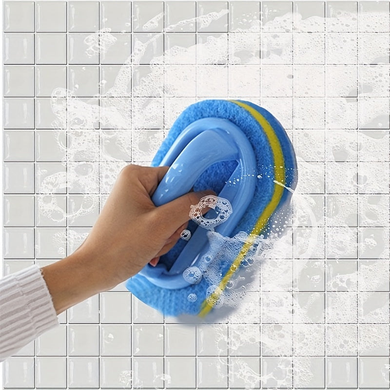 Sponge Cleaning Brush with Handle Thickening Bathroom Tile Cleaning Sponge