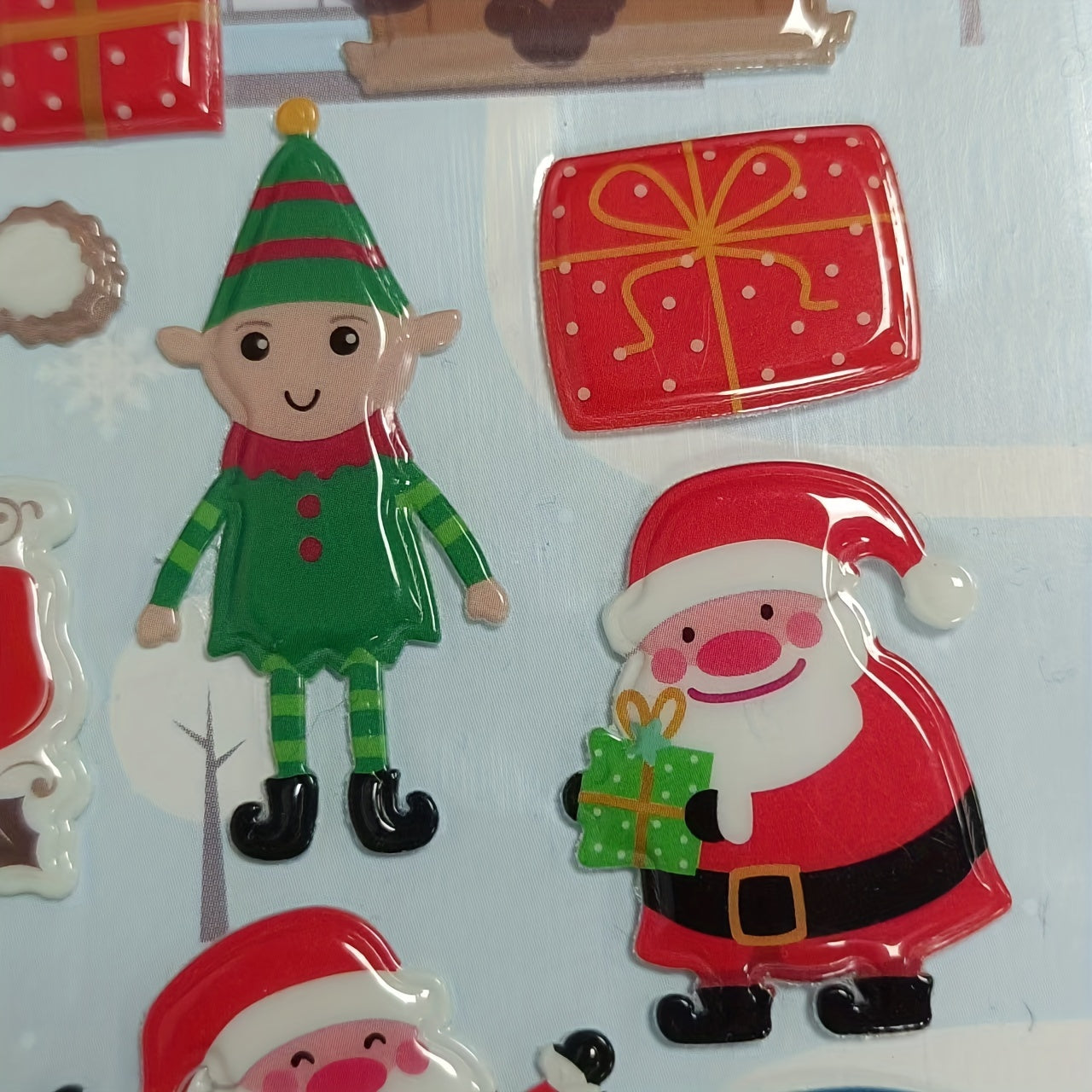 1pc Christmas 3D Bubble Stickers Adhesive Puffy Stickers DIY Diary Stationery