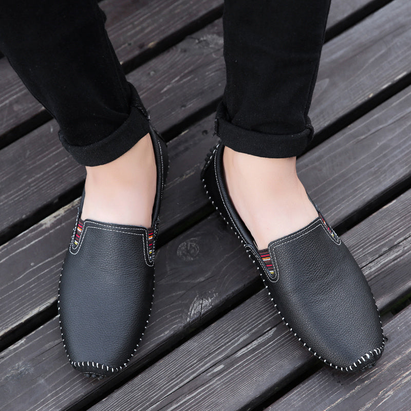 Men's Hand Stitched Loafer Shoes Lightweight Slip On Flats