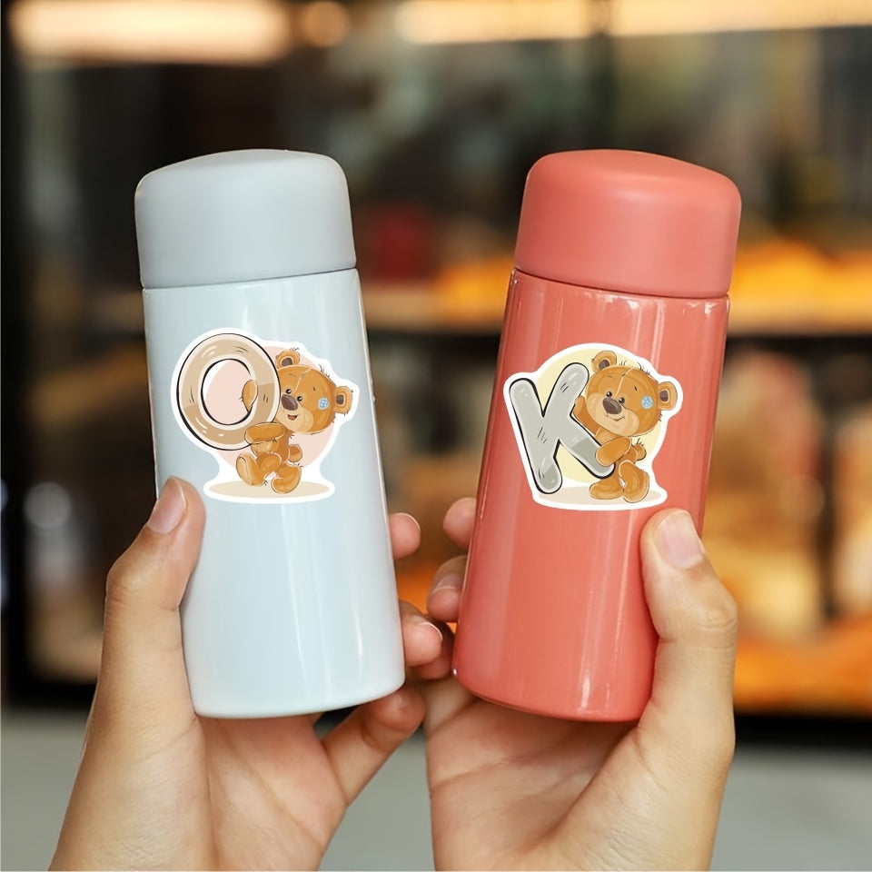 36pcs Cartoon Letter Stickers for Decoration, Cup, Notebook, Mobile, Furniture