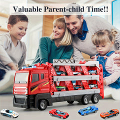 Truck Toys 64 Inch Ejection Race Track with 4 Alloy Cars