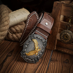 Western Style Men's PU Leather Belt