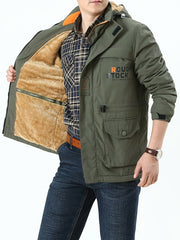 Men's Thickened Hooded Cotton Padded Jacket Coat