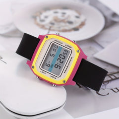 LED Display Electronic Watch with Silicone Strap - Time Date