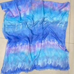Gradient Tie Dye Scarf Vintage Printed Tassel Headwrap Casual Shawl