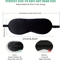 100% Real Silk Eye Mask Reduces Puffy Eyes, Blocks Light