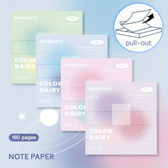 2pcs Gradient Style Sticky Notes For School Office Supplies