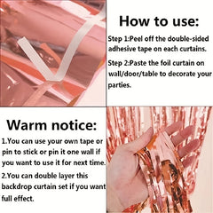 38pcs Rose Happy Birthday Letters Rain Curtain Balloon Set Birthday Party