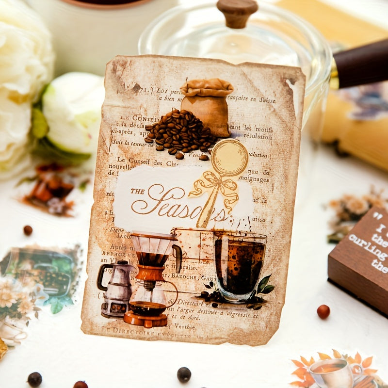 30pcs Coffee Diary Series PET Sticker Pack DIY Decoration Stickers