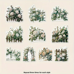30pcs Washi Paper Sticker Pack Garden Small Note Series Plant Decorative Sticker