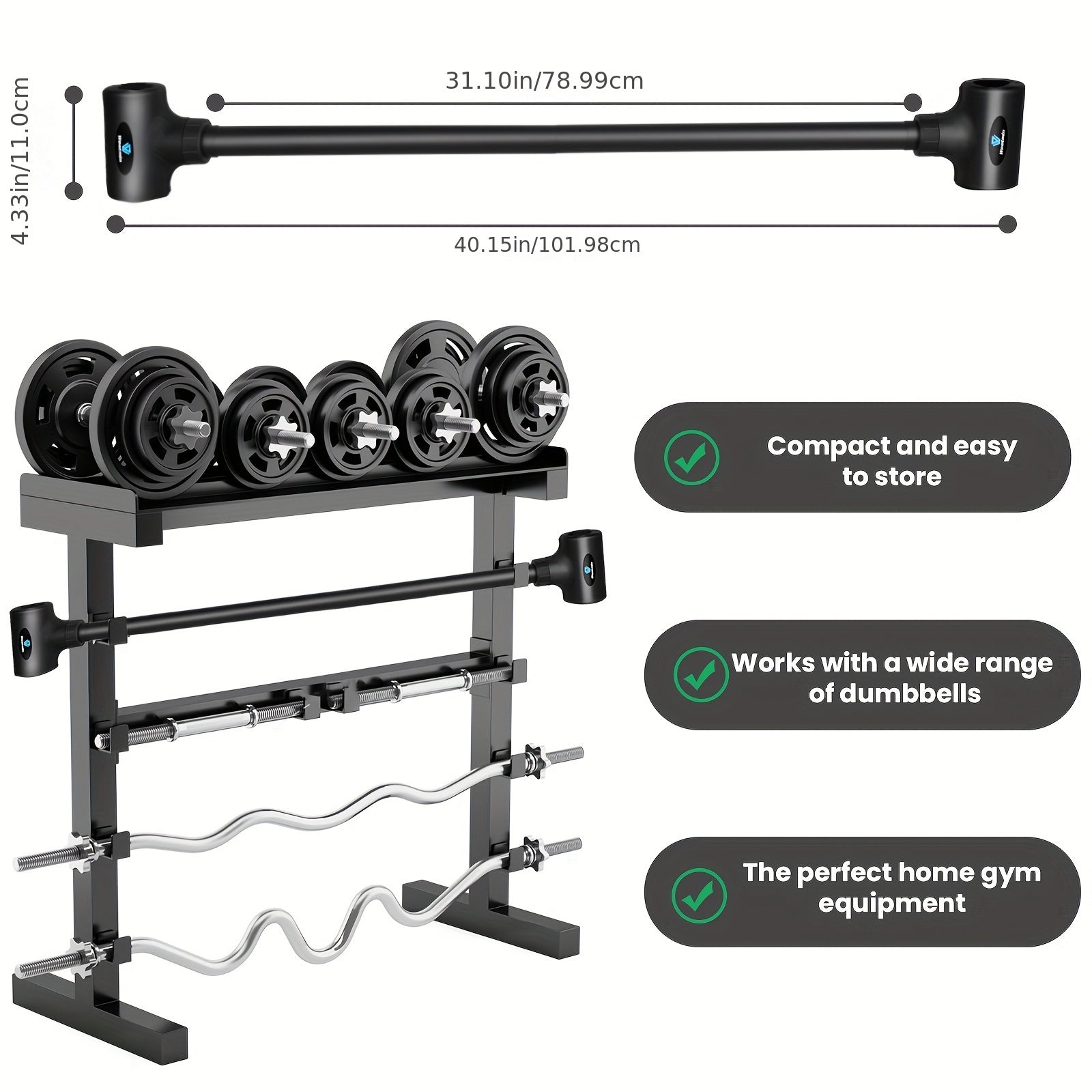 Dumbbell to Barbell Converter for 90 KG Sets