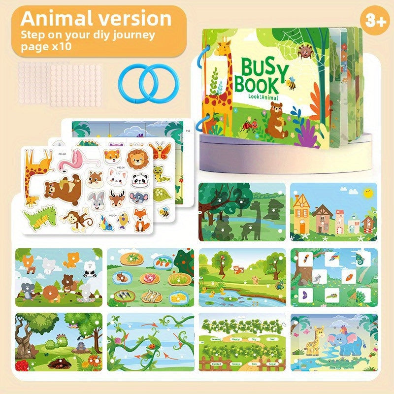 Interactive Busy Book for Youngsters Quiet Activity Book Phonics & Learning