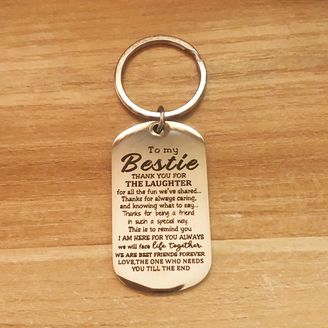 Bestie Friendship Stainless Steel Keychains - Inspiration Key Tag
