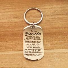 Bestie Friendship Stainless Steel Keychains - Inspiration Key Tag