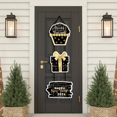 1pc Year Door Hanger Door Hanging Pendants Happy Year Party Decoration