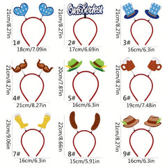 Oktoberfest Hair Band Toppers Fun Holiday Headbands Women Girls