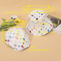 2pcs Plaid Distressed Bucket Hat & Newsboy Cap, Casual Adjustable Basin Hats