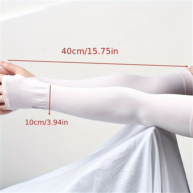 Elastic Ice Gloves Fingerless Gloves UV Protection for Women