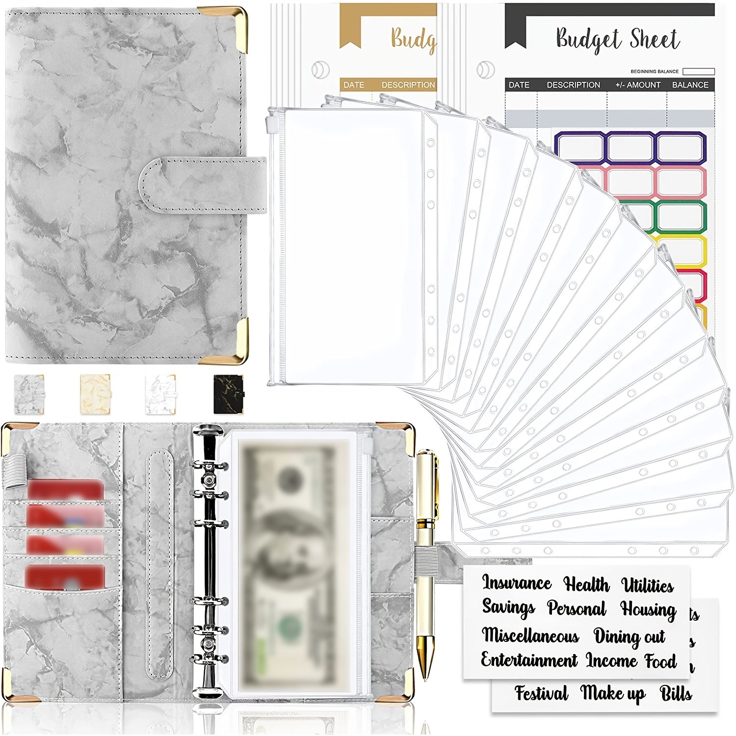 A6 Marble Print Journal Set - Stay Organized & Stylish