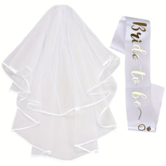 Bride to Be Set: Sash and Veil with Comb for Hen Party