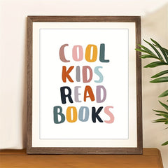 Classroom Students Read Books Wall Decor - Perfect Gift for Book