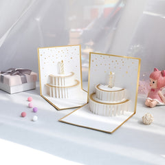 Creative Birthday Greeting Card 3D Hollow Paper Carving Blessing Gift