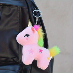 Rainbow Unicorn Doll Plush Toy Key Chain Ornament