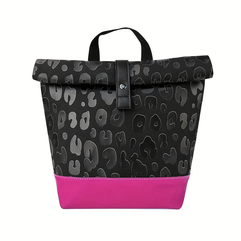 Leopard Print Ice Bag Portable Insulation Bag for Travel Picnic
