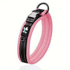 Reflective Dog Collar Night Walking Soft Comfortable Durable Buckle