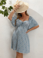 Women's Vintage Floral Print Maxi Dress