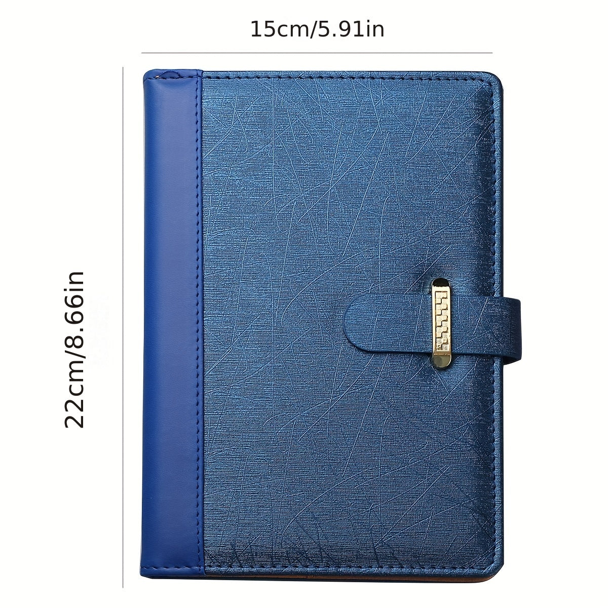 Faux Leather Business Notebook Metal Buckle Office Meeting Minutes Notebook