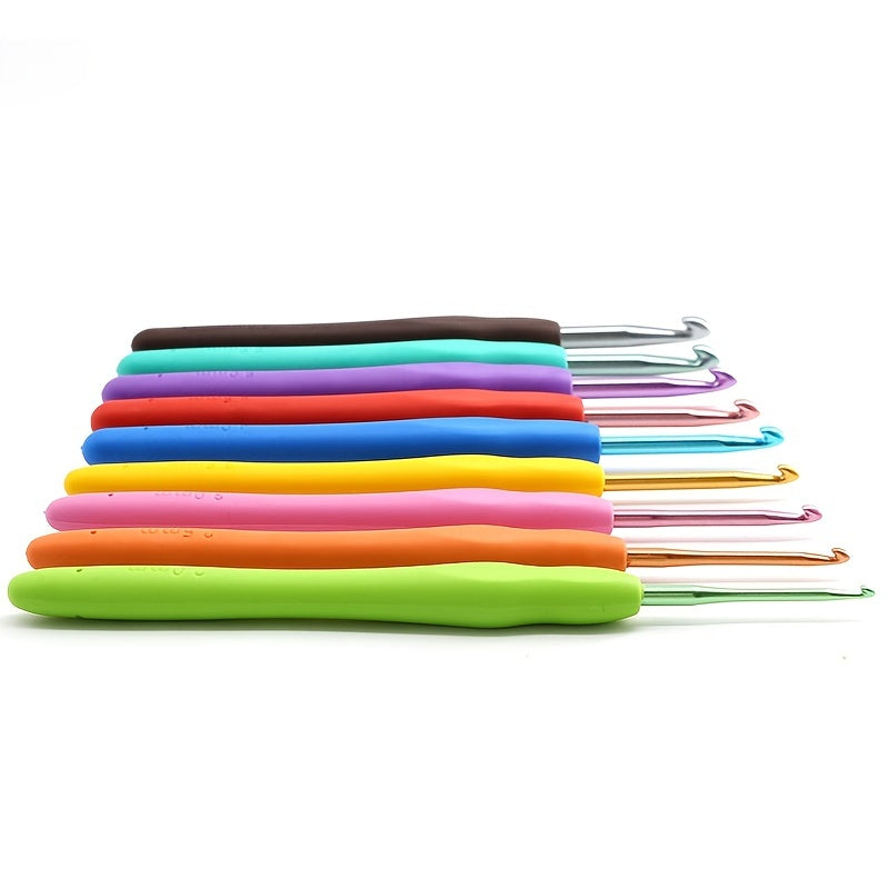 9pcs Colorful Soft Handle Crochet DIY Hand knitting Tools