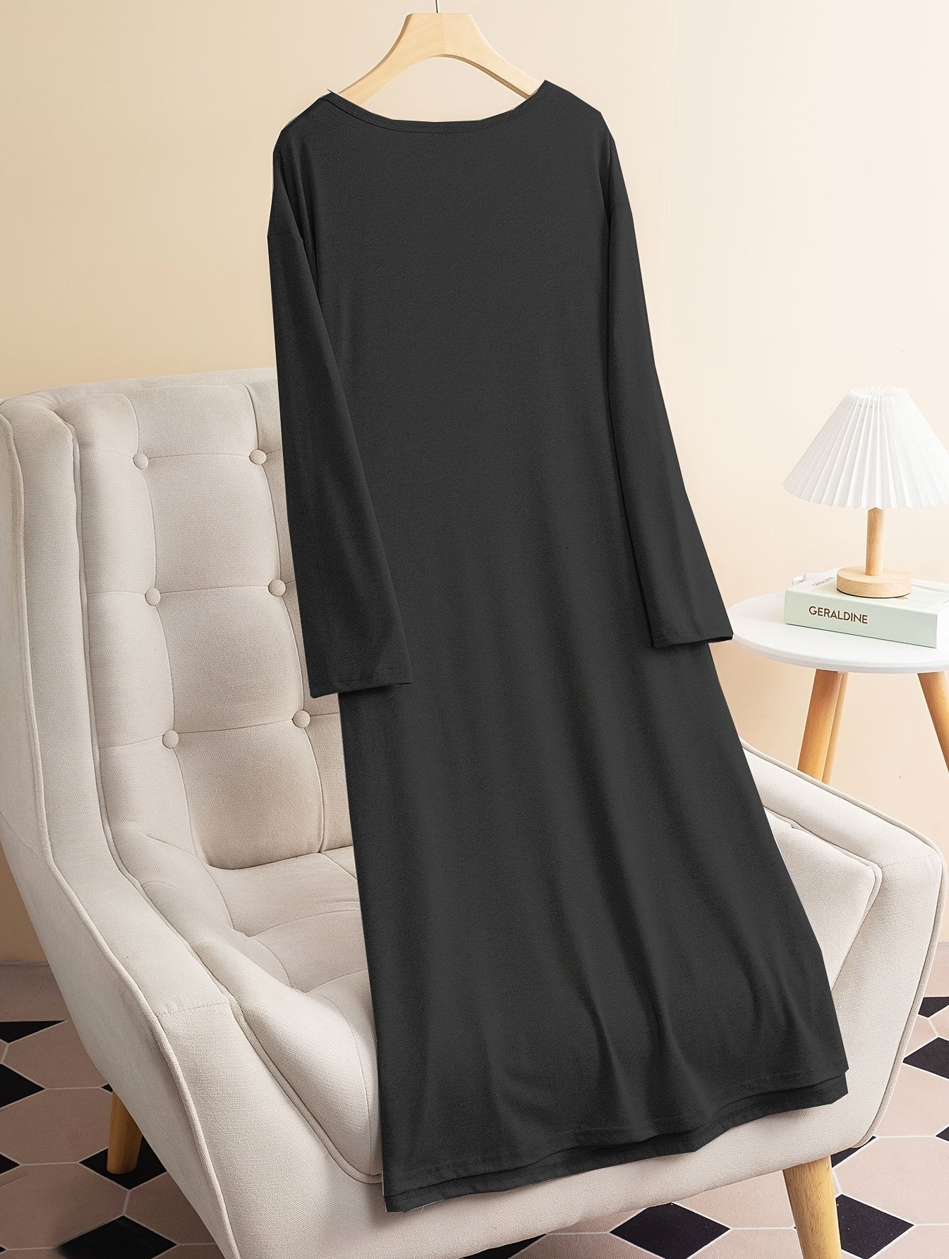 Western Style Lounge Dress Women's Plus Christmas Hat Tee Sleep Dress