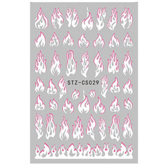 3D Holographic Flame Nail Art Stickers for DIY Nail Decoration