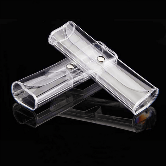 Clear PVC Glasses Case Snap Button Sunglasses Reading Myopia Glasses Storage Box
