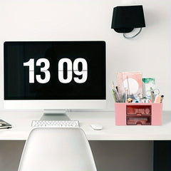 Desktop Storage Box with Drawer Plastic Desk Storage Box