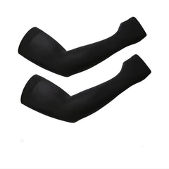 Long Solid Breathable Sleeves with Finger Holes for Sports