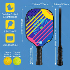 Panelsound PS 006 Pickleball Paddles Set - 2 Pack with 4 Balls, 2 Towels