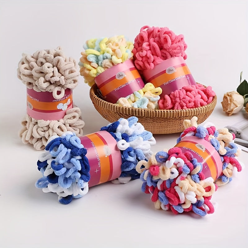 Finger Loops Yarn Soft DIY Knitting Crocheting Blanket Supplies