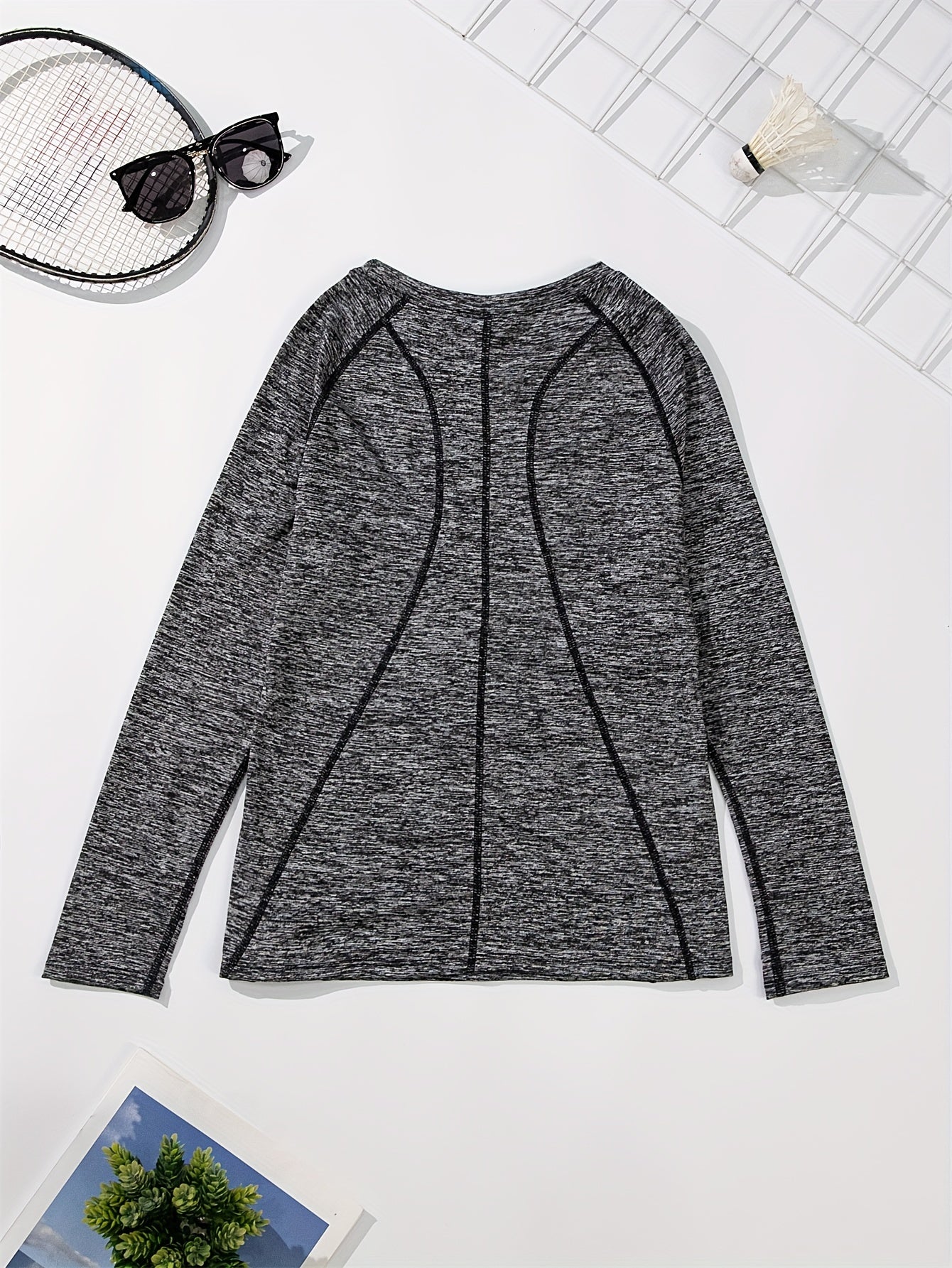 Breathable Women's Long Sleeve Running Shirt for Gym