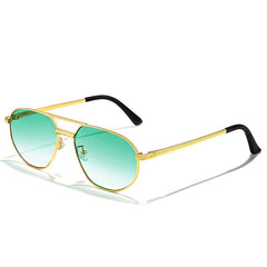 Men's Vintage Aviator Sunglasses Metal Double Girder Travel Glasses