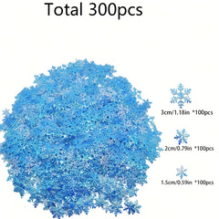 300pcs Snowflake Throwing Confetti Christmas Party Decor