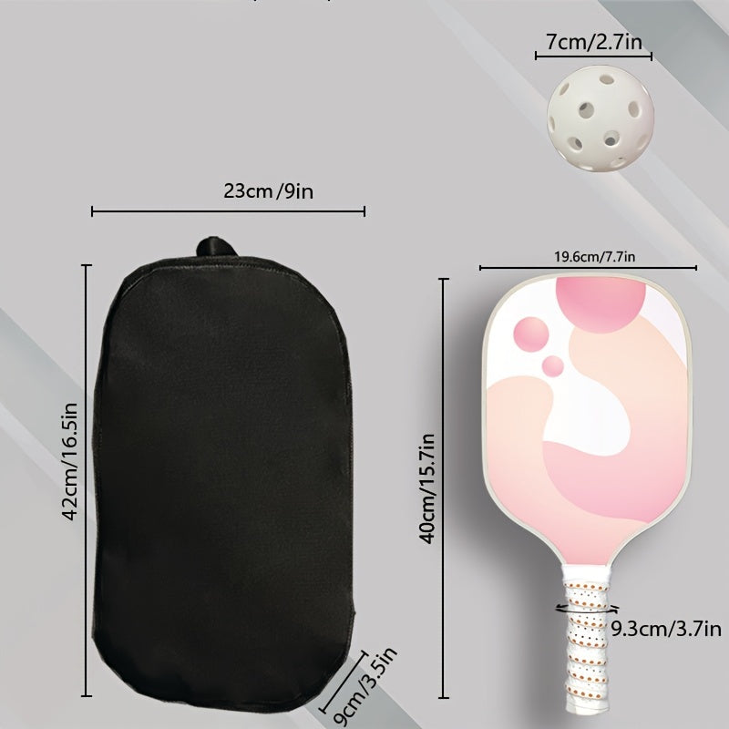 9pcs Pickleball Racket Set with 4 Rackets, 4 Pickleballs, 1 Handbag