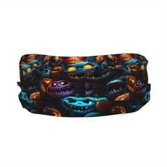 Unisex Sports Headband Sweat Wicking Polyester Halloween Jack O' Lantern Pumpkin